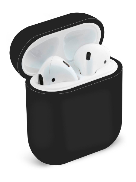 Силиконовый чехол (футляр) для наушников Apple AirPods 1, 2/ кейс на ...
