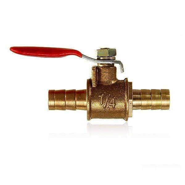 Кран металлический (латунь) 1/4 - d-10 - 10 мм - купить с доставкой по ...