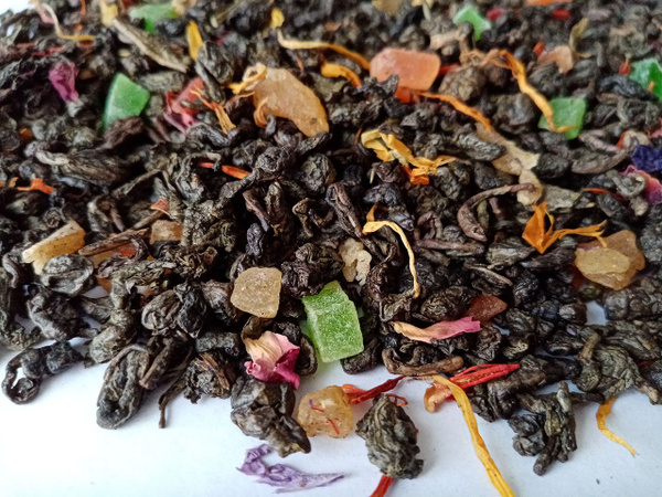 Зеленый Чай Листовой Aroma "Грезы Султана" (Ганпаудер, цукаты, сафлор ...