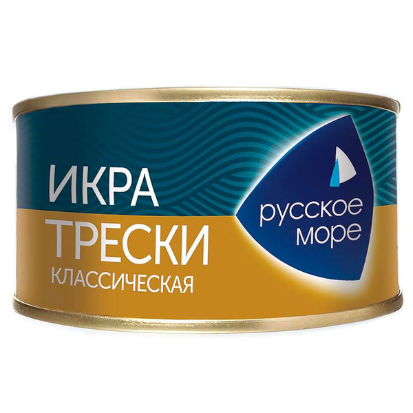 Икра трески деликатесная люкс классическая 130 г русское море - в ...