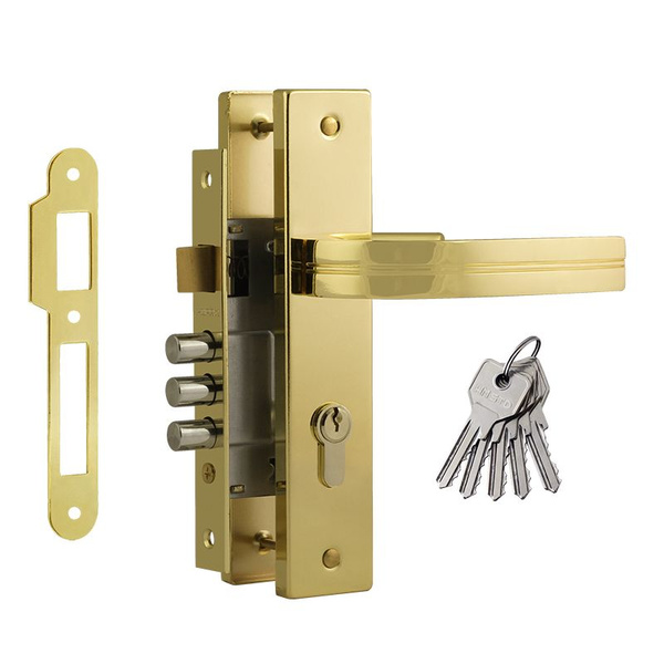 Замок врезной 106-62 мм, золото Нора-М 17018 - купить по низкой цене в ...