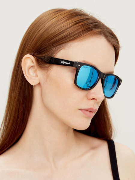ElC Wayfarer зеркальные синие линзы . Очки солнцезащитные женские ...