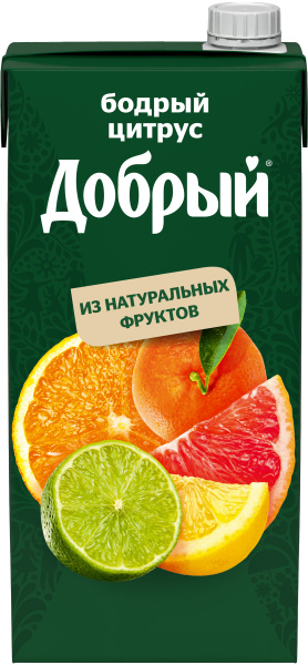 Нектар ДОБРЫЙ Бодрый цитрус, 2 л / Сок, напиток сокосодержащий - купить ...