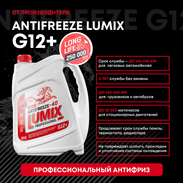 Антифриз LUMIX Lumix Green_красный, Готовый раствор купить по выгодной ...