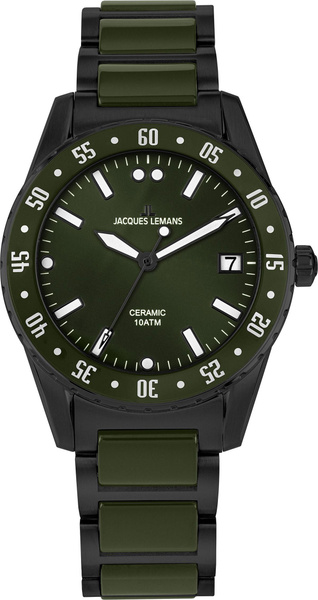 Наручные часы Jacques Lemans 42-10F, мужские кварцевые керамические ...