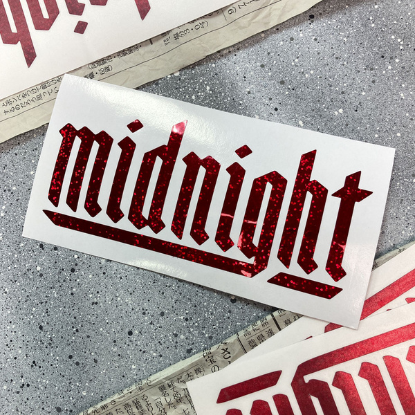 Наклейка на авто JDM, голографический стикер на стекло Midnight красный ...