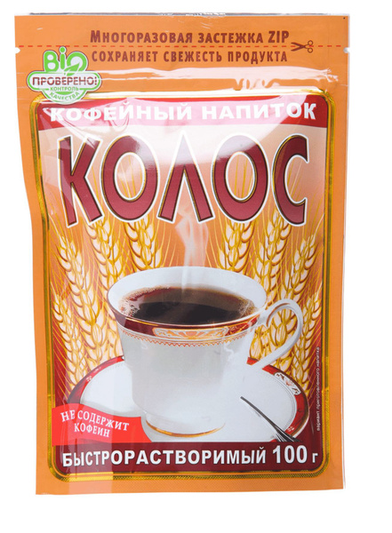Кофейный напиток, "Колос", растворимый, ячменный, 100г - купить с ...