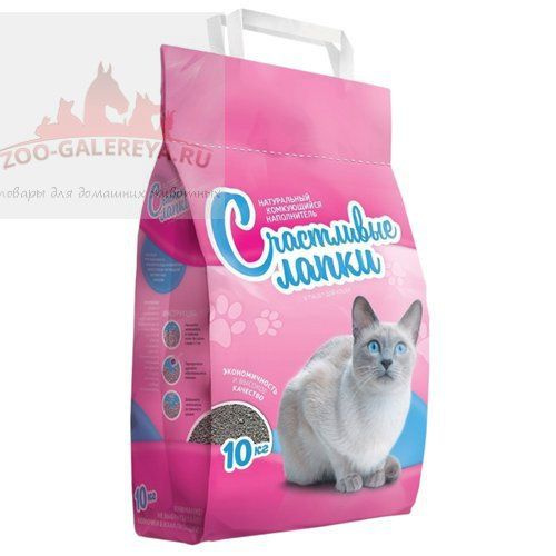 Счастливые Лапки комкующийся 10кг (1х2)(1х96) - купить с доставкой по ...
