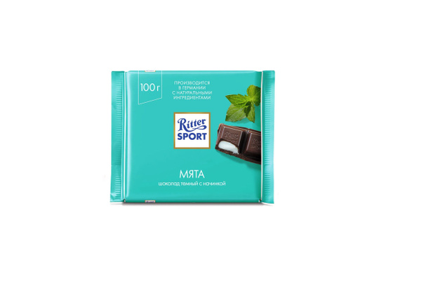 Ritter Sport Шоколад Темный с Мятной начинкой, 100 гр купить на OZON по ...