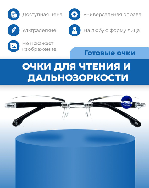 Готовые очки для зрения с диоптриями корригирующие для чтения и ...