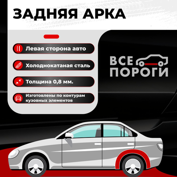 Арка задняя левая для Lada Granta (дорест) 2011-2018 седан 4 двери ...