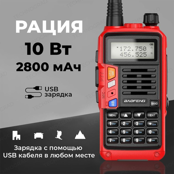 Радиостанция Baofeng Портативная рация для охоты, походов, охраны, 128 ...