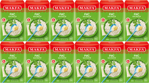 Рис Makfa Басмати шлифованный в варочных пакетиках 66,5 г х 6 шт ...