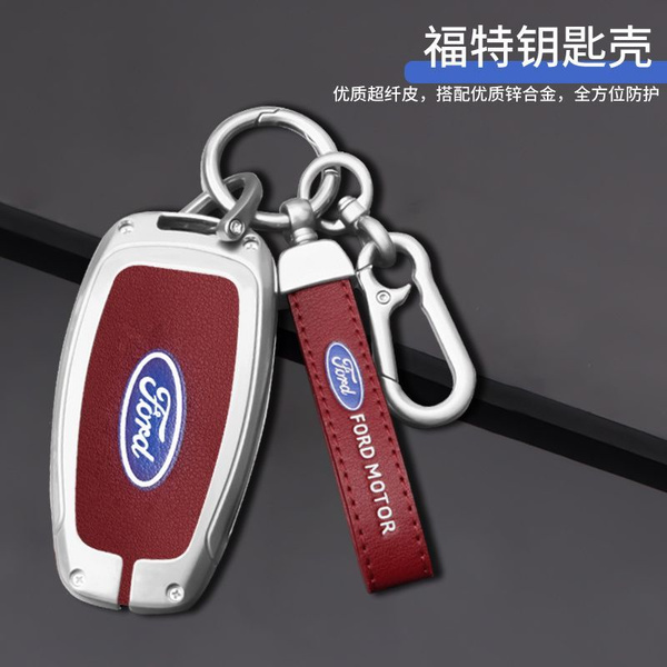 Custodia In TPU Rosso Per Chiave Ford - Adatta Per Mustang, Explorer, F-150, Mondeo, Kuga (2017-2021) - Portachiavi Con Bordi Dorati