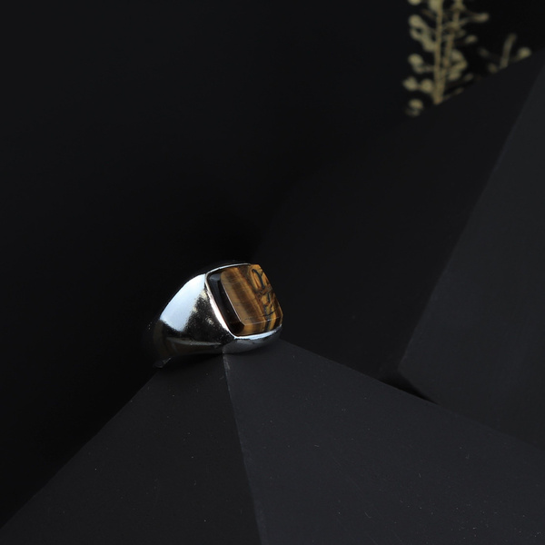 Кольцо печатка BALTSILVER из серебра с тигровым глазом - купить с ...