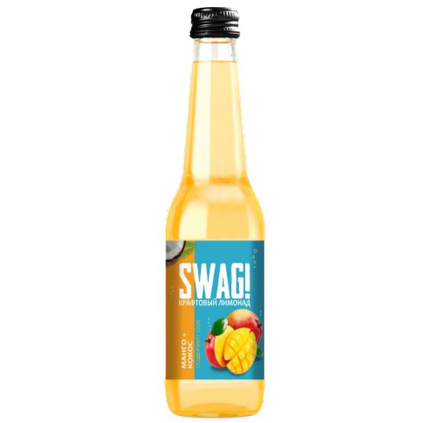 Крафтовый лимонад SWAG! "Манго-Кокос" (0,33 л х 12 шт) Россия - купить ...