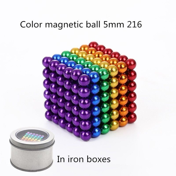 Антистресс игрушка Неокуб из 5 мм 6 цветов 216 шт. с металлической ...