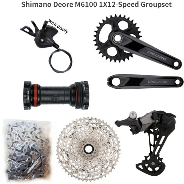 SHIMANO DEORE M6100, шатун для горного велосипеда, каретка, рычаг ...