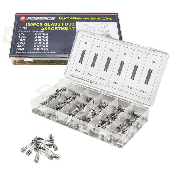 Предохранители стеклянные 120 предметов - купить по низкой цене в ...