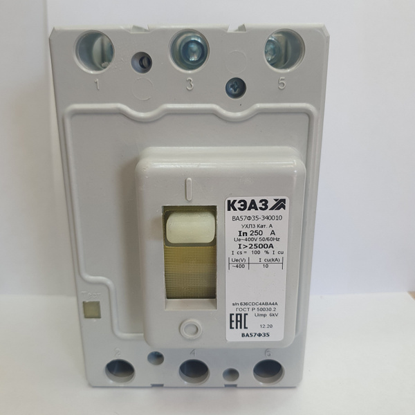 Купить Выключатель автоматический ВА57Ф35-340010-250А-2500-400АС-УХЛЗ ...