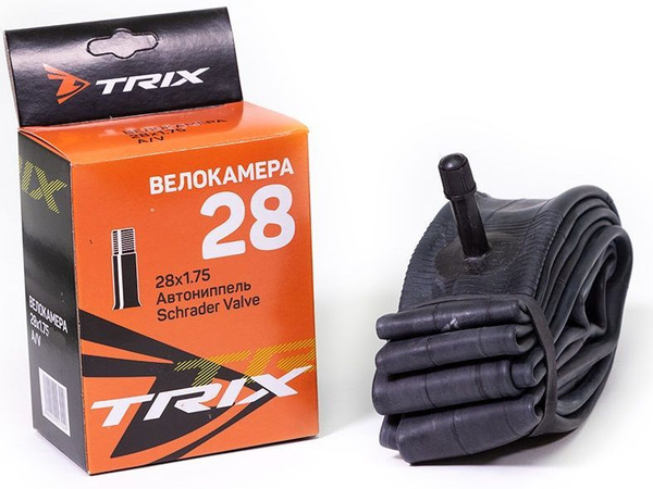 Велокамера 28 TRIX 28х1.75 AV велосипедная камера купить на OZON по ...