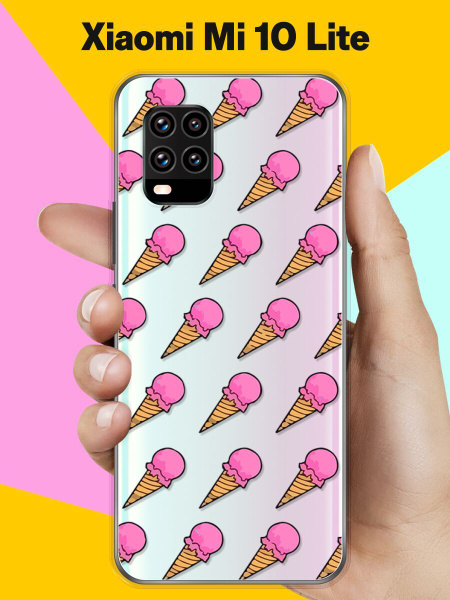 Силиконовый чехол Мороженое на Xiaomi Mi 10 Lite / для Сяоми Ми 10 Лайт ...
