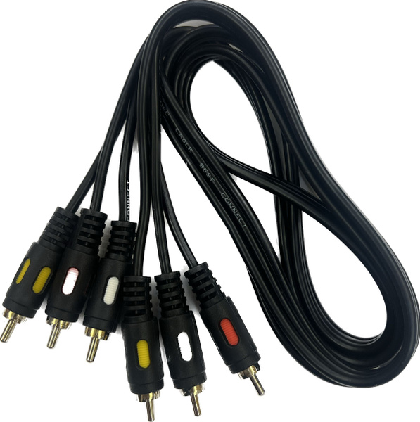Кабель RCA Аудио-видео кабель 3RCA штекер - 3RCA штекер - купить по ...