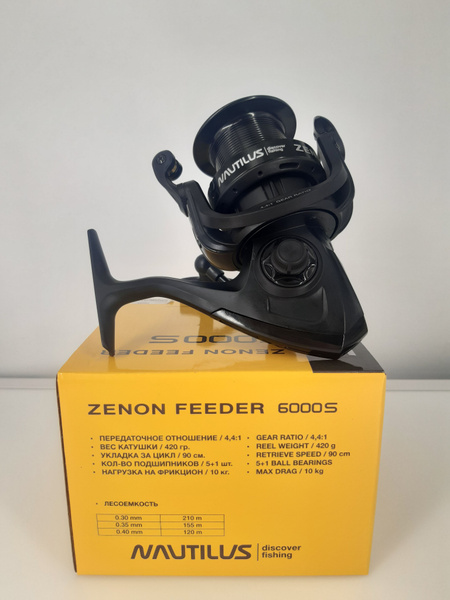 Катушка Nautilus Zenon Feeder, Безынерционная, 6000S, Передний фрикцион ...