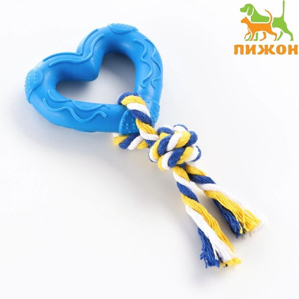 Игрушка "Сердечко с канатом", 7 см, голубое - купить с доставкой по ...