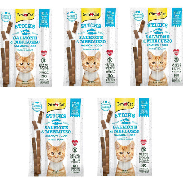 Мясные палочки для кошек GimCat Sticks 4 шт. по 20 г - пакет из 5 ...
