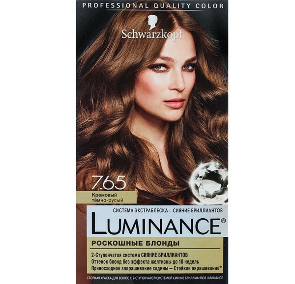Luminance Краска для волос Кремовый темно-русый 7.65 , 165 мл - купить ...
