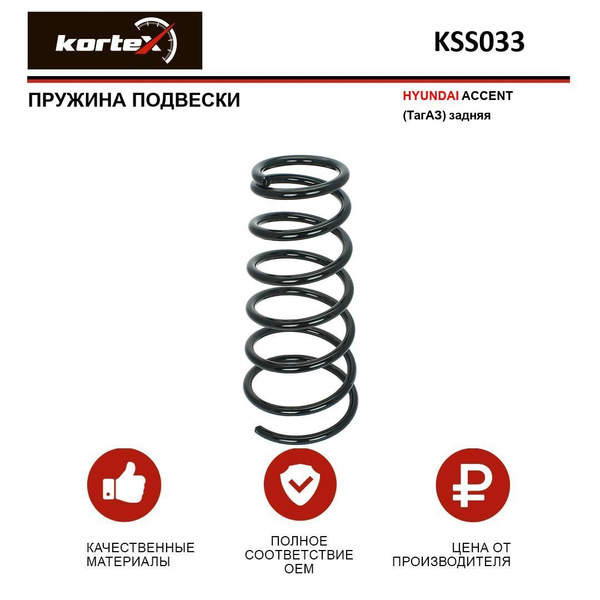 Пружина подвески HYUNDAI ACCENT (ТагАЗ) задний - купить по доступным ...