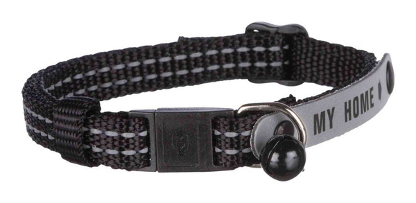 Ошейник для кошки с адресником и колокольчиком, черный - купить с ...