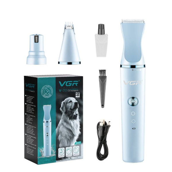 Триммер для стрижки кошек и собак 3в1 / Набор для груминга: машинка для ...