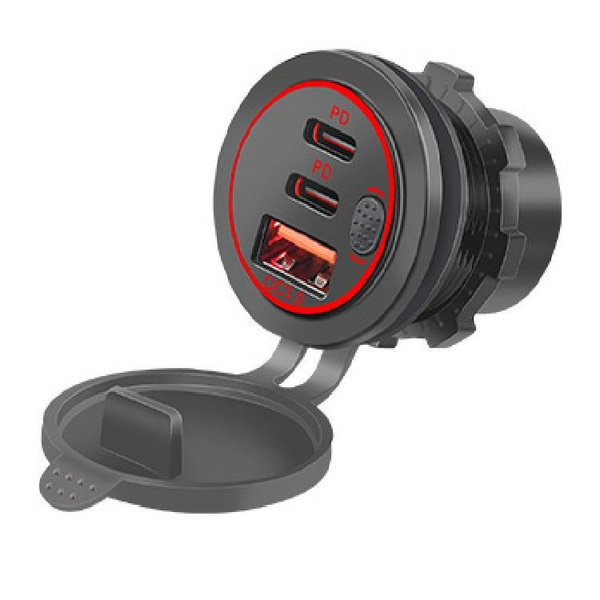 12V-24V 48W USB-розетка Водонепроницаемая розетка для зарядного ...
