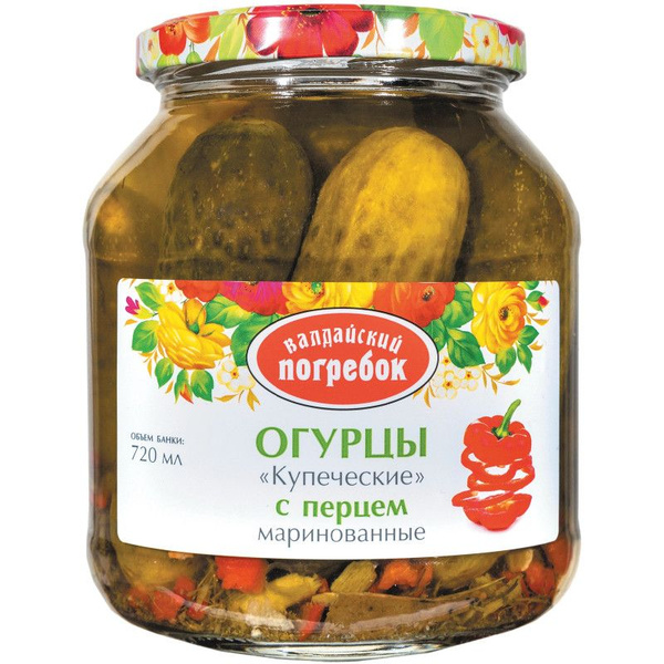 Огурцы Валдайский Погребок Купеческие маринованные, 650г - купить с ...
