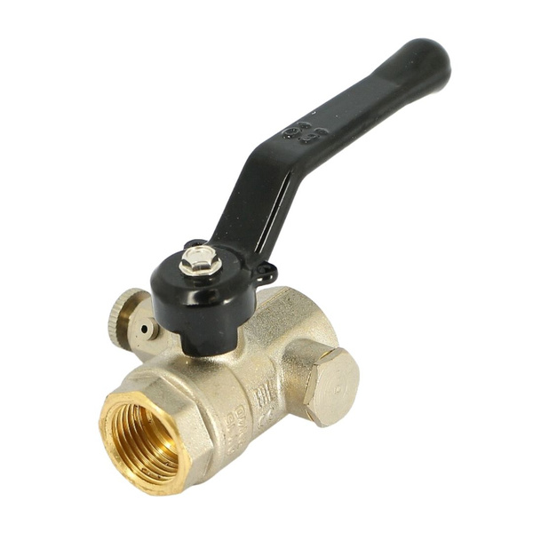 Кран шаровый ВВ 1/2" с дренажным вентилем (заглушка 1/4"), LD Pride ...