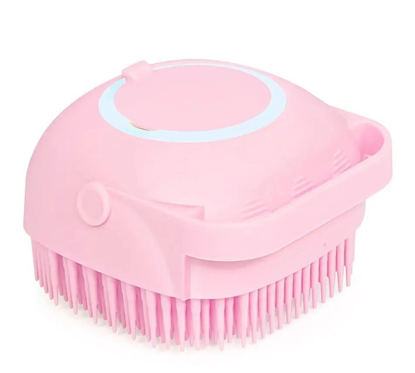 Силиконовая щетка для мытья собак, кошек, животных, с дозатором ...