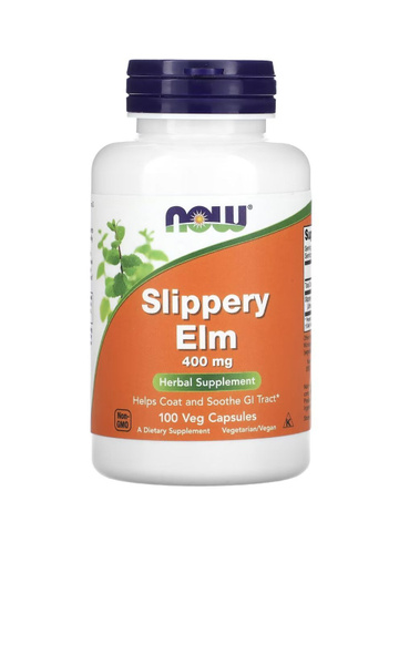 Кора Красного (ржавого) Вяза NOW Slippery Elm 400 mg 100 капсул ...