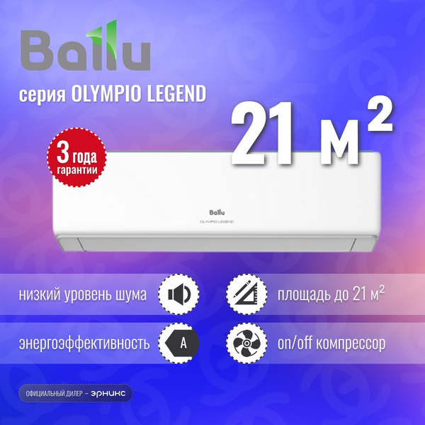 Сплит-система Ballu Olympio Legend BSW-07HN1_23Y - купить по доступным ...