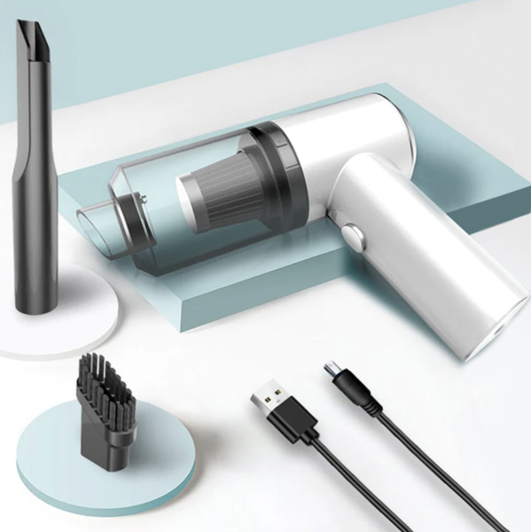 Беспроводной мини-пылесос Vacuum Cleaner с подсветкой, портативный ...