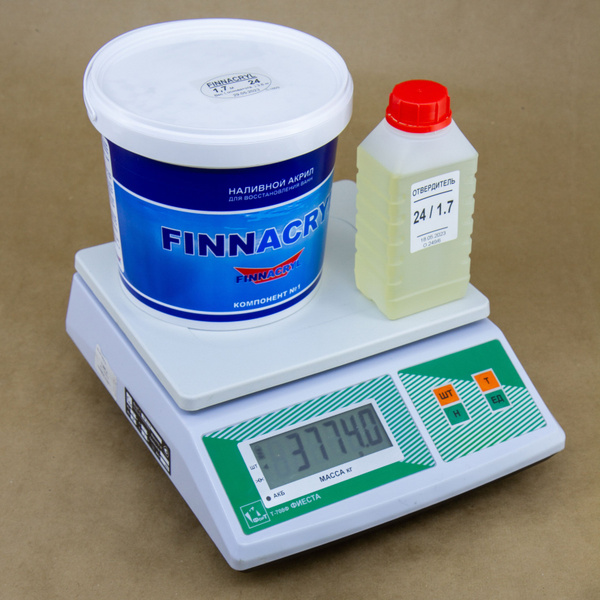 Жидкий акрил для ванн FINNACRYL 1.7 м, (3.6 кг). Комплект для ...