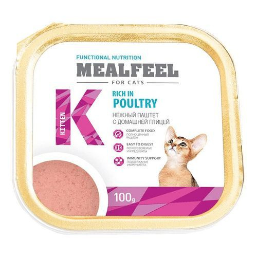 Влажный корм Mealfeel Functional Nutrition с домашней птицей для котят ...