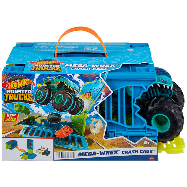 Игровой набор Hot Wheels Автотрек - Хищный Мега-Рекс в клетке ...