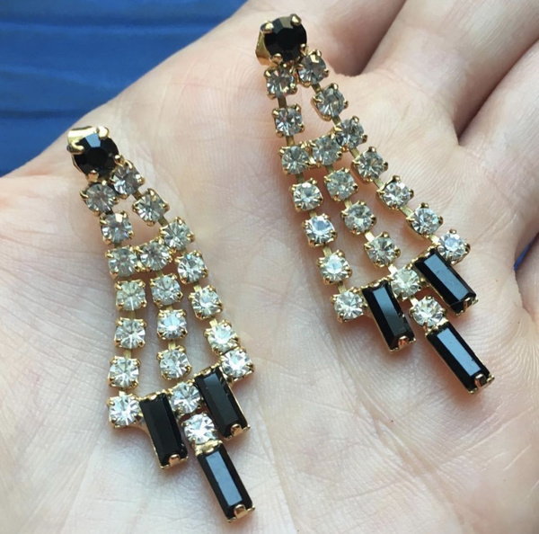 Винтажные серьги с кристаллами двух оттенков купить по низким ценам в ...