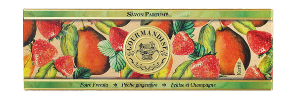 GOURMANDISE Набор парфюмированного мыла (Груша Фрезия + Персик Имбирь ...