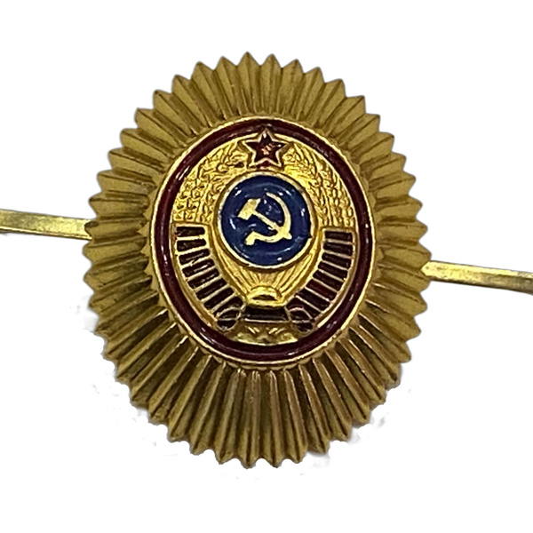 Кокарда на головные уборы сотрудников милиции СССР малая золотистая ...