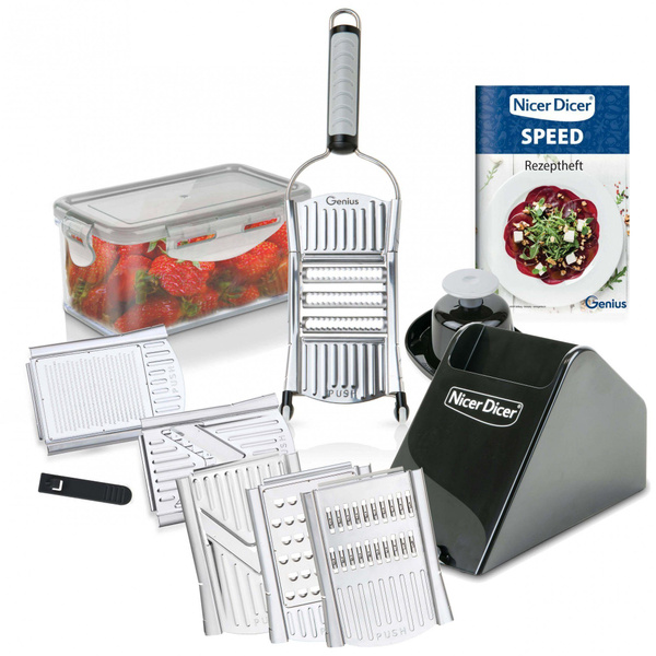 Овощерезка genius nicer dicer speed, 13 шт. набор мультислайсеров с v ...