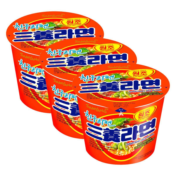 Острая корейская лапша быстрого приготовления Samyang Original Flavor ...