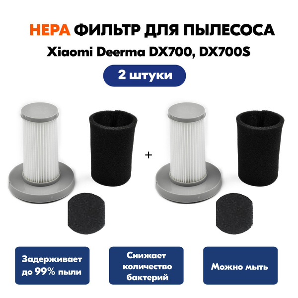 Нера фильтры для вертикального пылесоса Xiaomi Deerma DX700, DX700S 2 ...